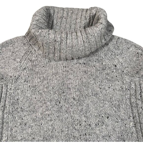 Cynthia Rowley Gray Wool Blend Chunky Cowl Neck Sweater SIZE-LARGE - Picture 7 of 7
